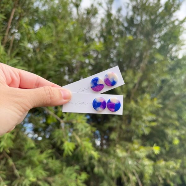 Midnight Bloom Studs Large