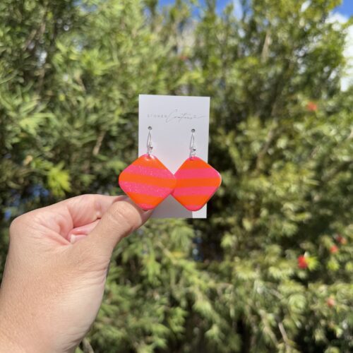 thumbnail_IMG_7499 Tangerine Skies Diamond Dangles