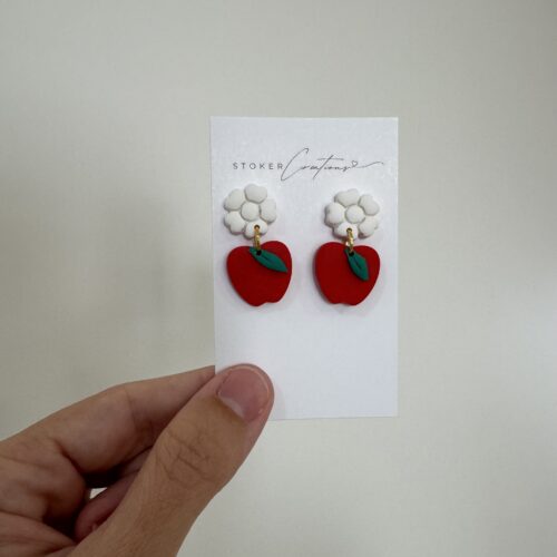 apple flower top Apple dangles - flower top