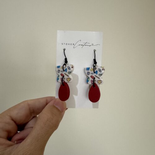 Teacher print blue dangle