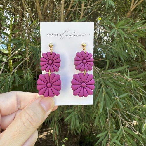 Sunset Botanica flower pattern squares