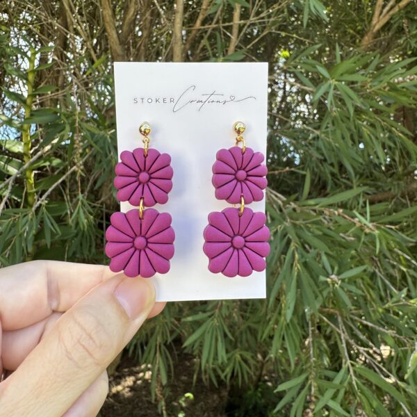 Sunset Botanica flower pattern squares