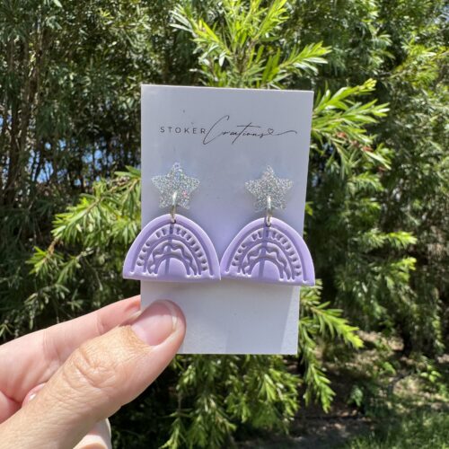 Easter Pastels Purple Rainbows